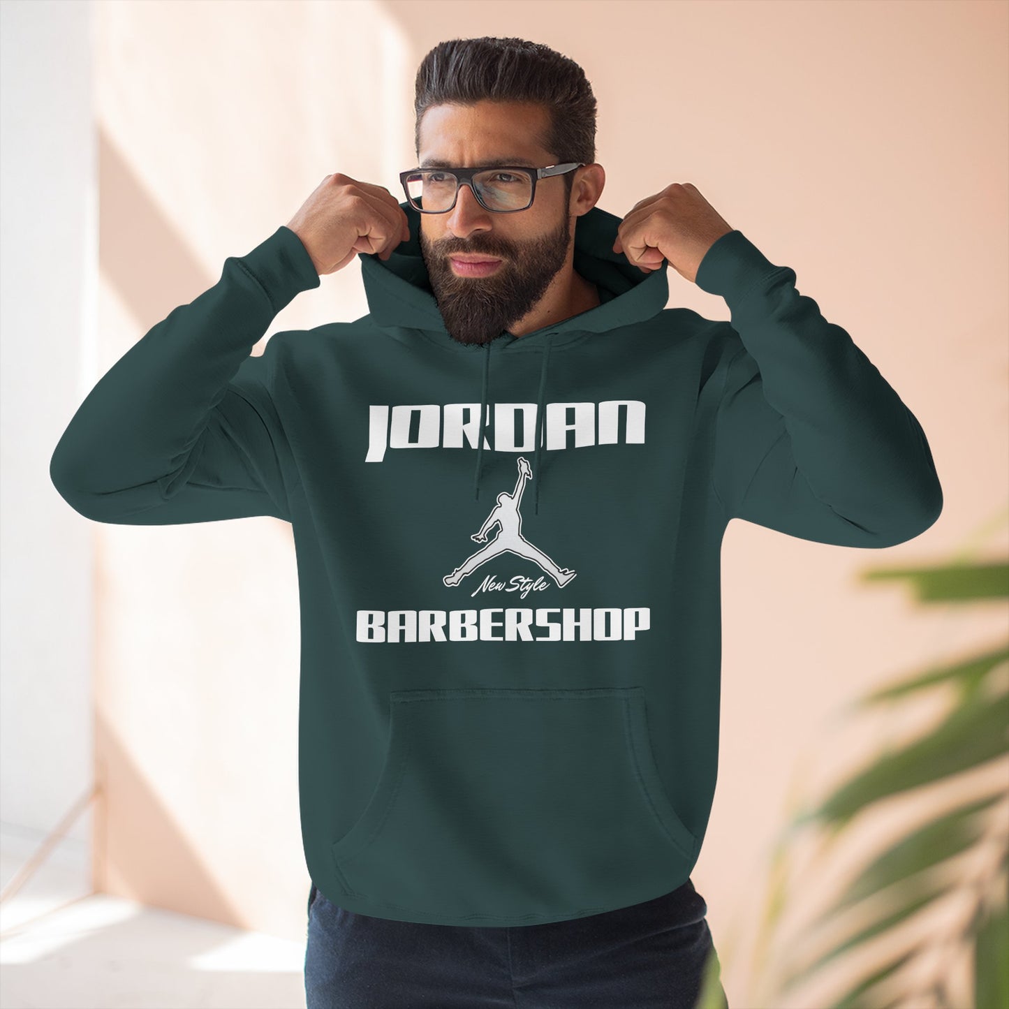 Jordan New Style Barbershop Fleece Hoodie (New White Font)