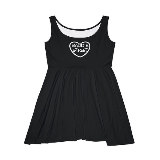 "Baddie Street" Full Heart V1 Women's Skater Dress