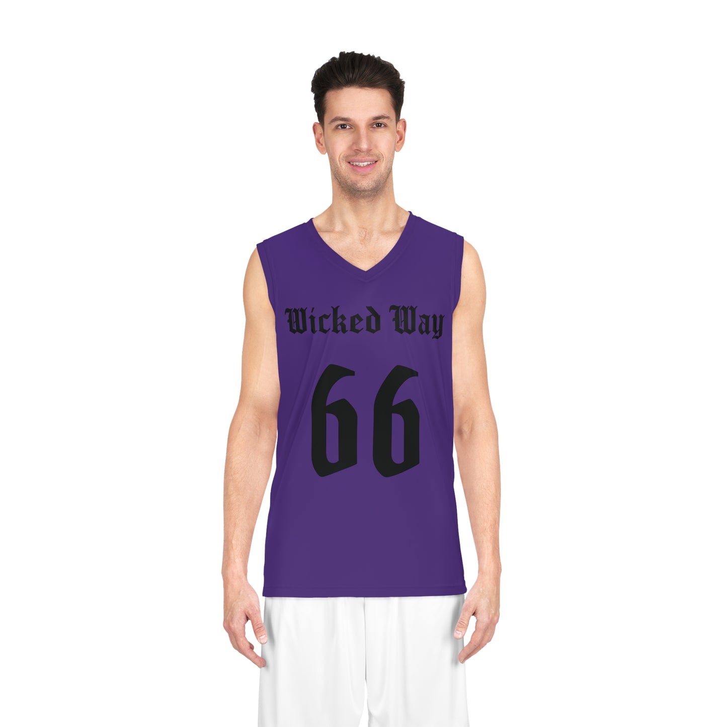 Purple & Black "Wicked Way" #66 Alt. Basketball Jersey