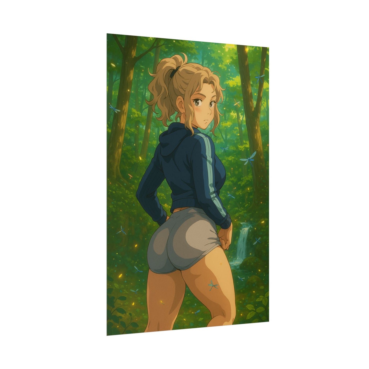 Loco Fits Anime Girls 'Dragonfly Waterfall' Poster