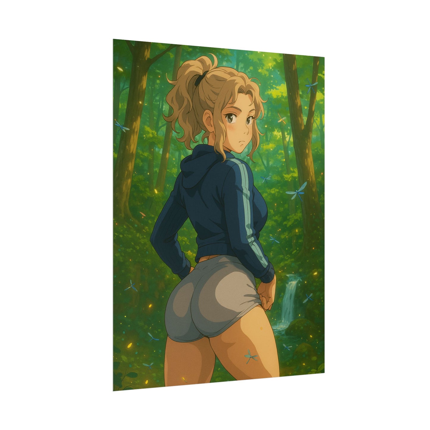 Loco Fits Anime Girls 'Dragonfly Waterfall' Poster