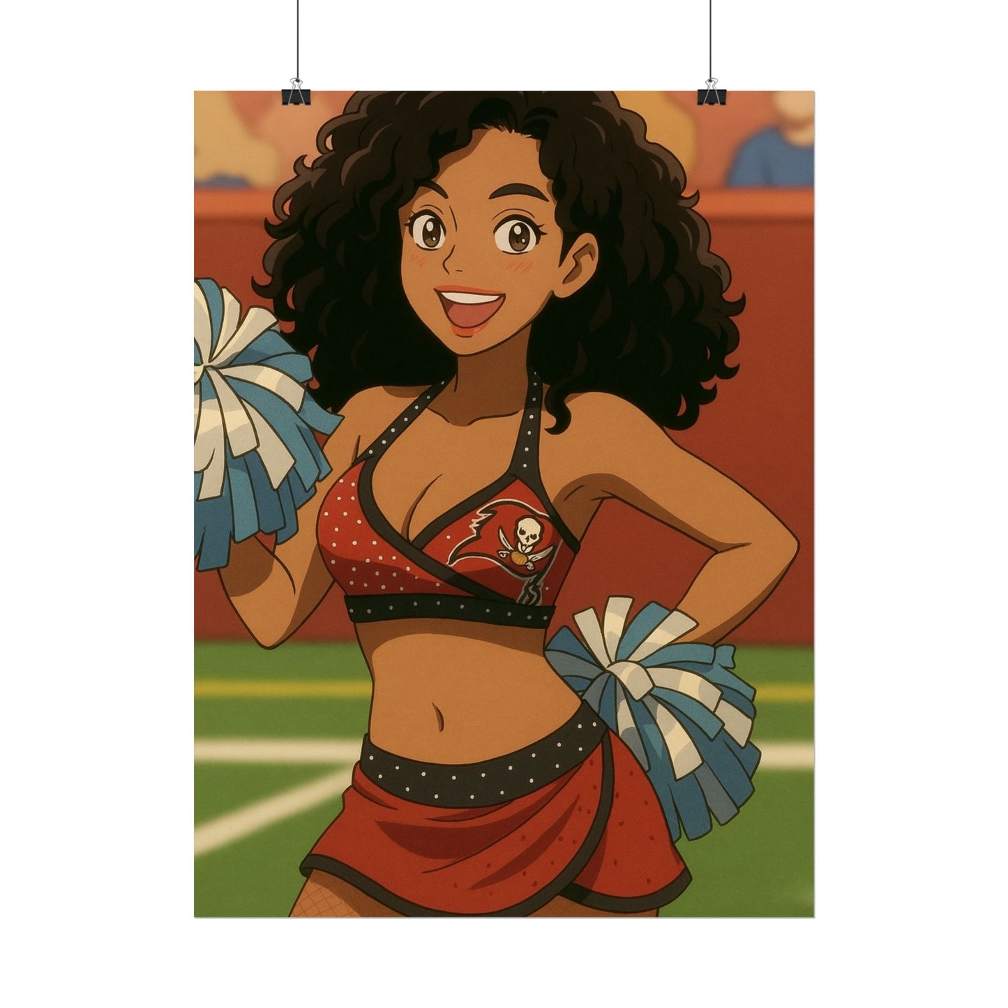 Loco Fits Anime Girls 'Buccaneers Cheerleader On-Field 1' Poster