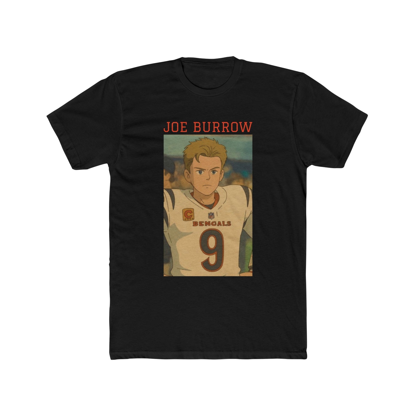 Anime Football 'Joe Burrow' Cotton Crew Tee