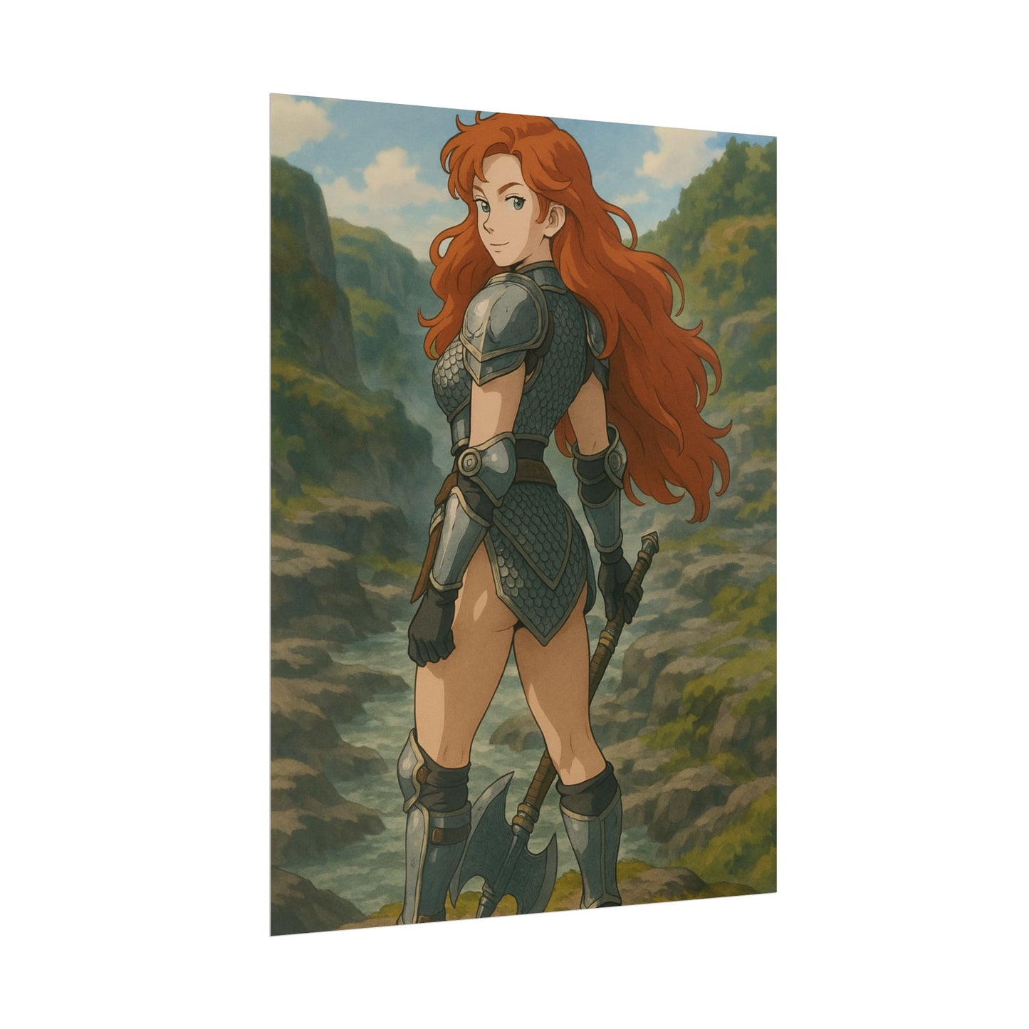 Loco Fits Anime Girls 'Firey Warrior' Poster