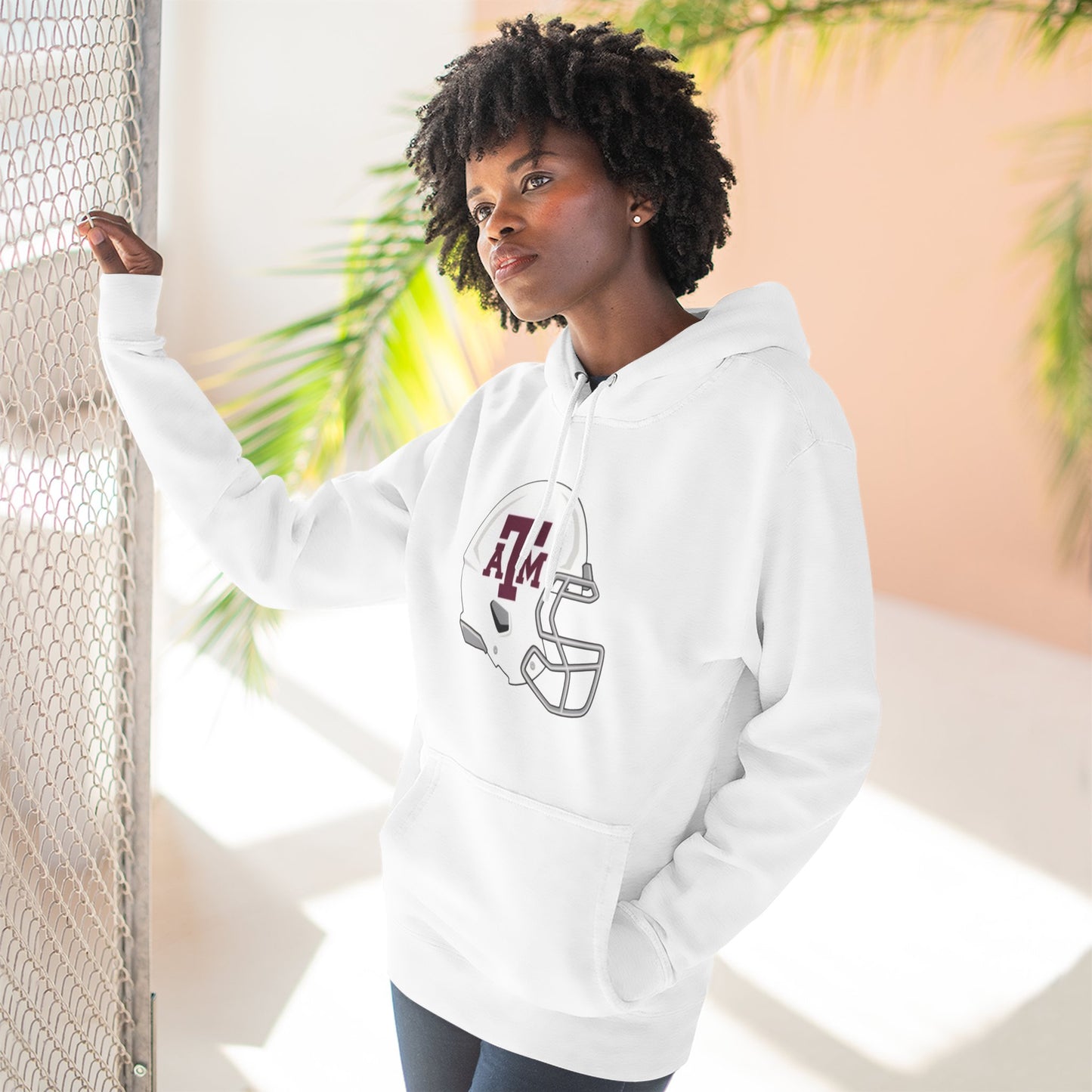 'Texas A&M Helmet' Three-Panel Fleece Hoodie