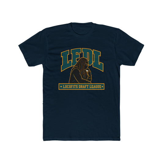 LocoFits Draft League NC Portrait Silhouette Logo Cotton Crew Tee