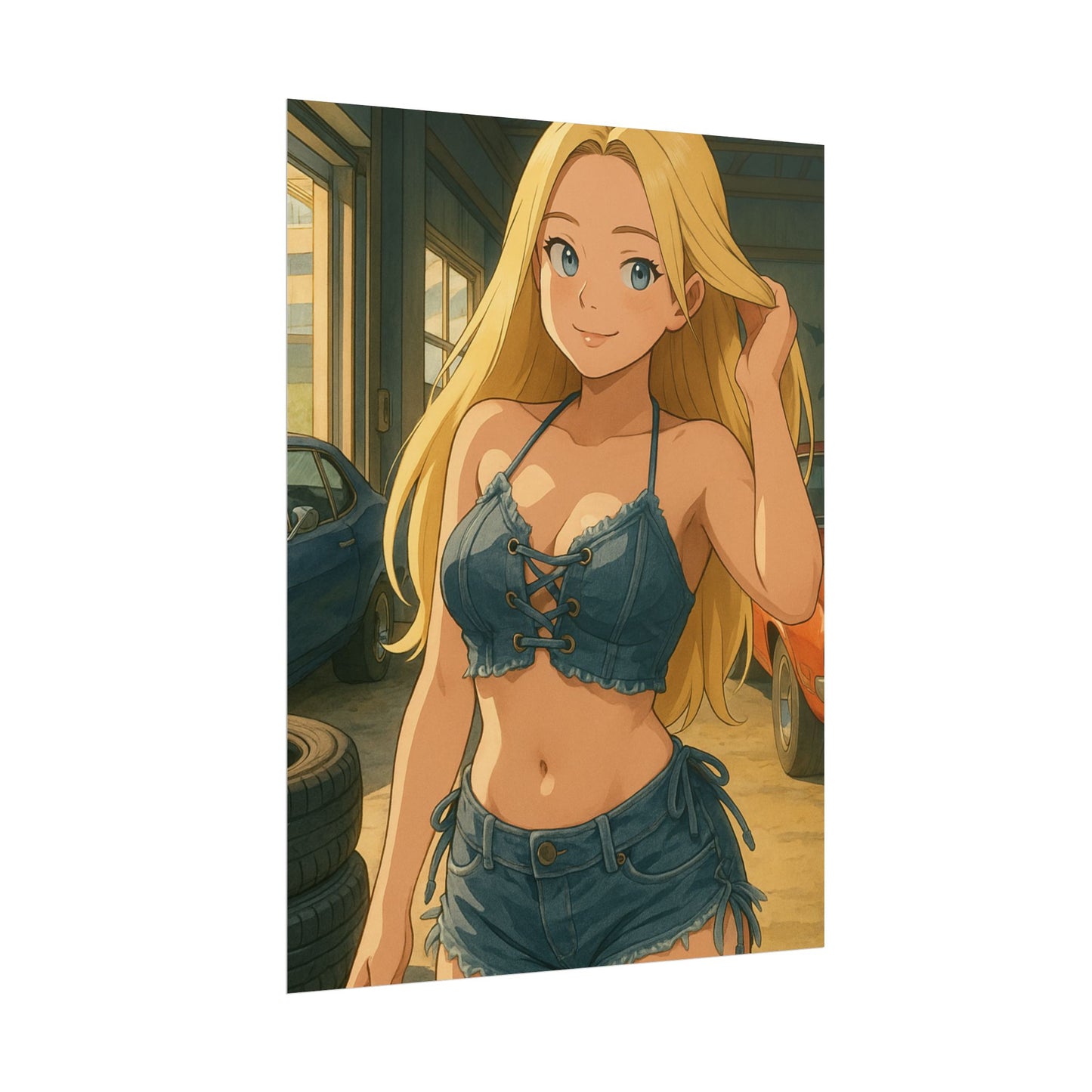 Loco Fits Anime Girls 'Garage Bunny' Poster