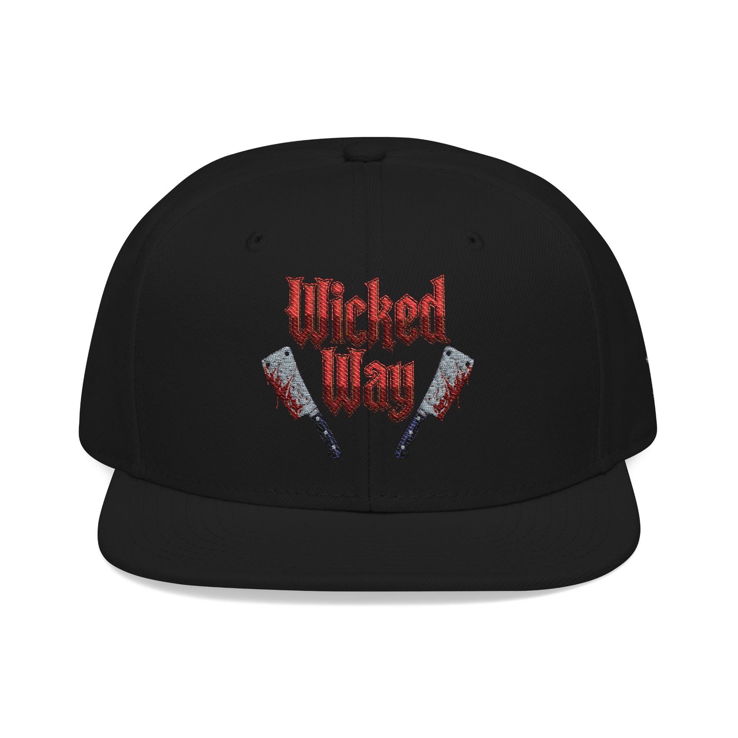 Black & Black and Red "Wicked Way" #75 Double Butcher Knives Alt. Snapback