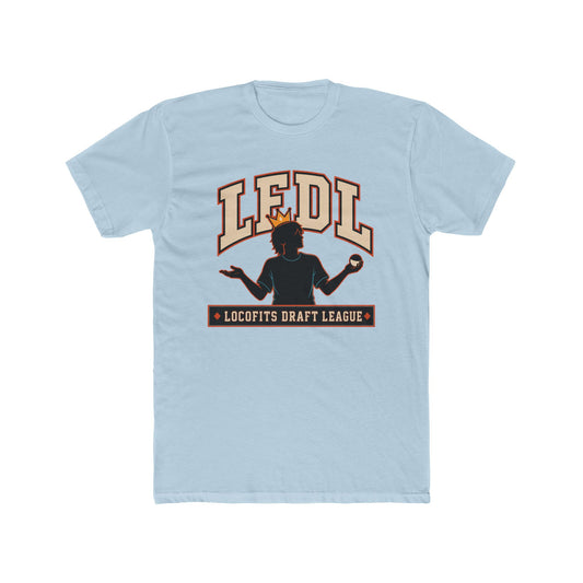 LocoFits Draft League AP Portrait Silhouette Logo Cotton Crew Tee