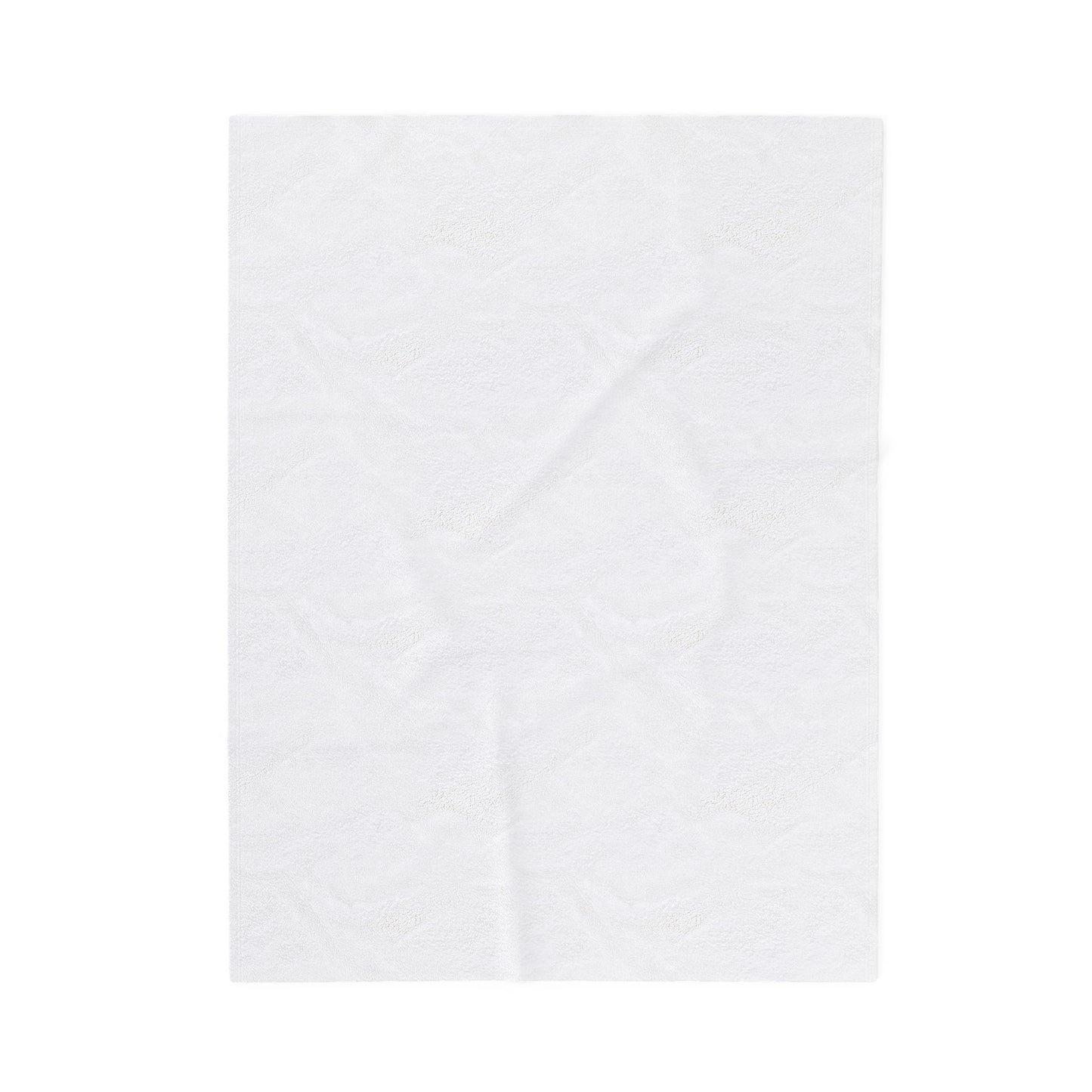 White "Wicked Way" Dead Bear Head Velveteen Plush Blanket