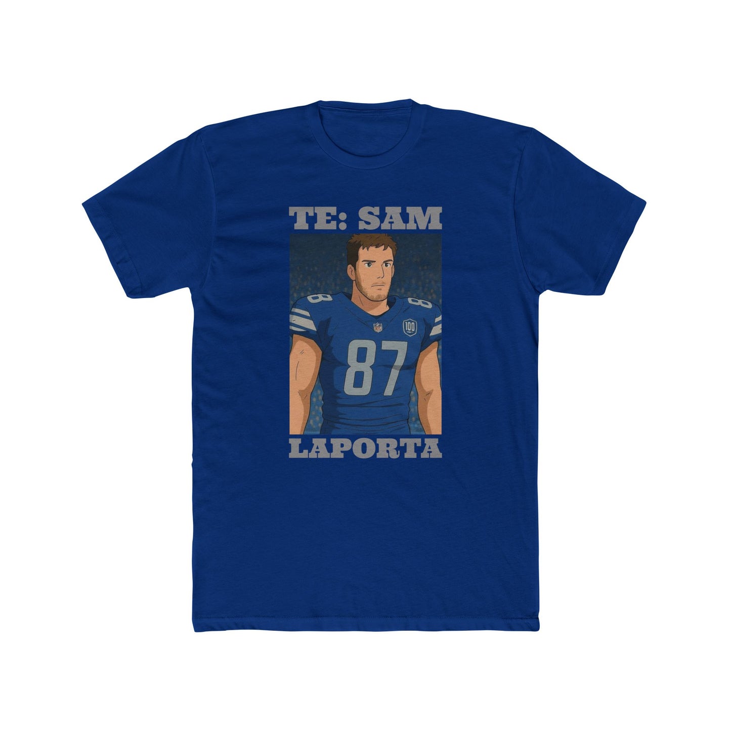 Anime Football 'TE: Sam LaPorta' Cotton Crew Tee