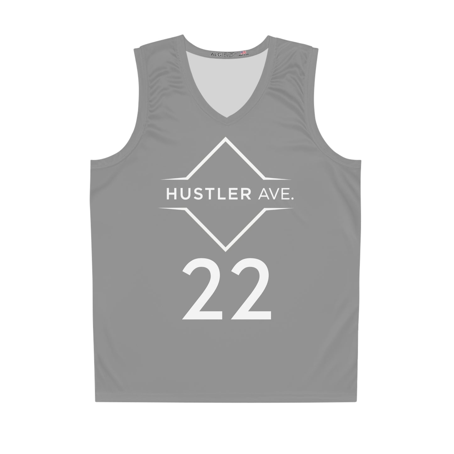 Grey "Hustler Ave" #22 Avalanche Motion Alt. Basketball Jersey