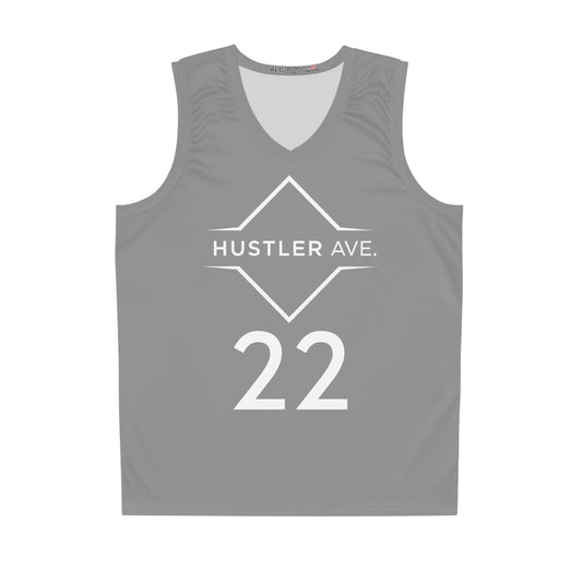 Grey "Hustler Ave" #22 Avalanche Motion Alt. Basketball Jersey