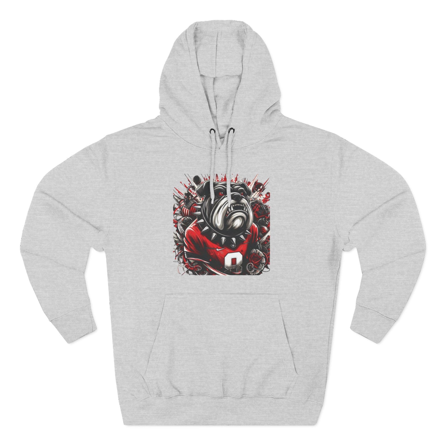 'Georgia Bulldog Cool Portrait' Three-Panel Fleece Hoodie