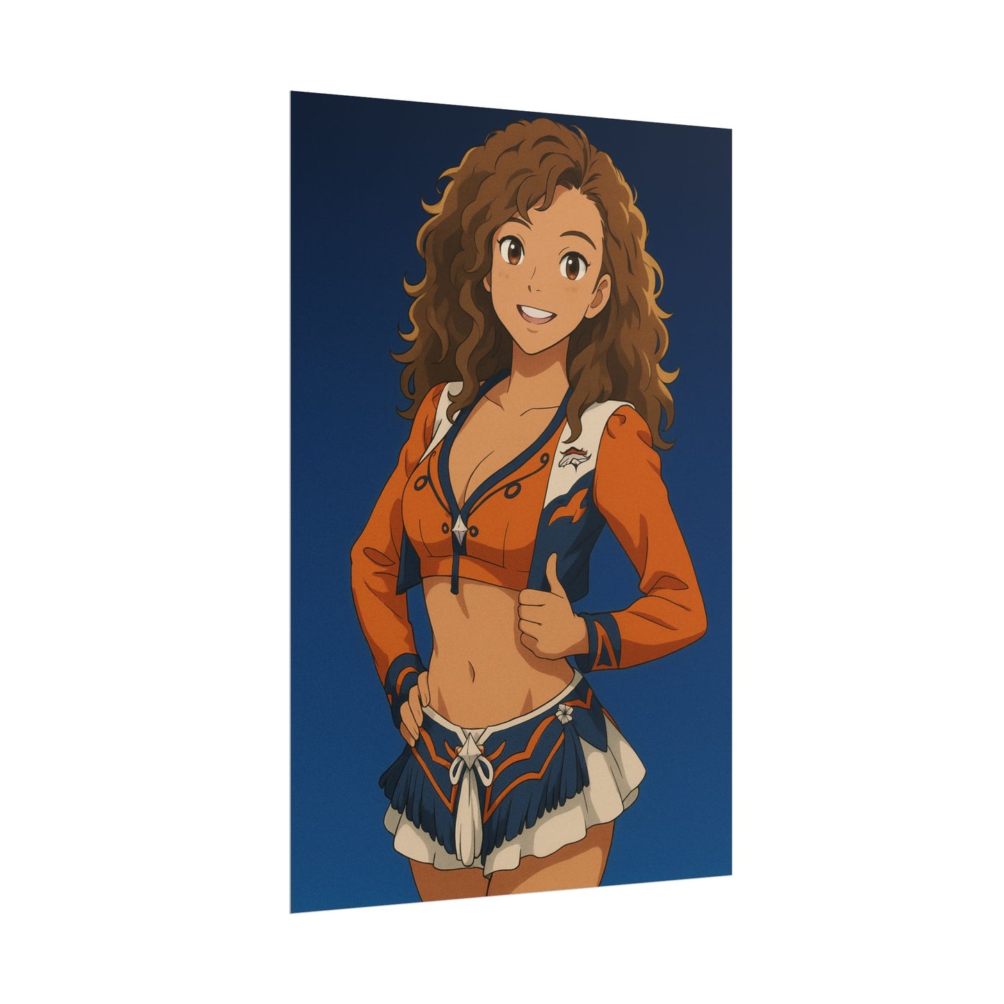 Loco Fits Anime Girls 'Broncos Cheerleader 2' Poster