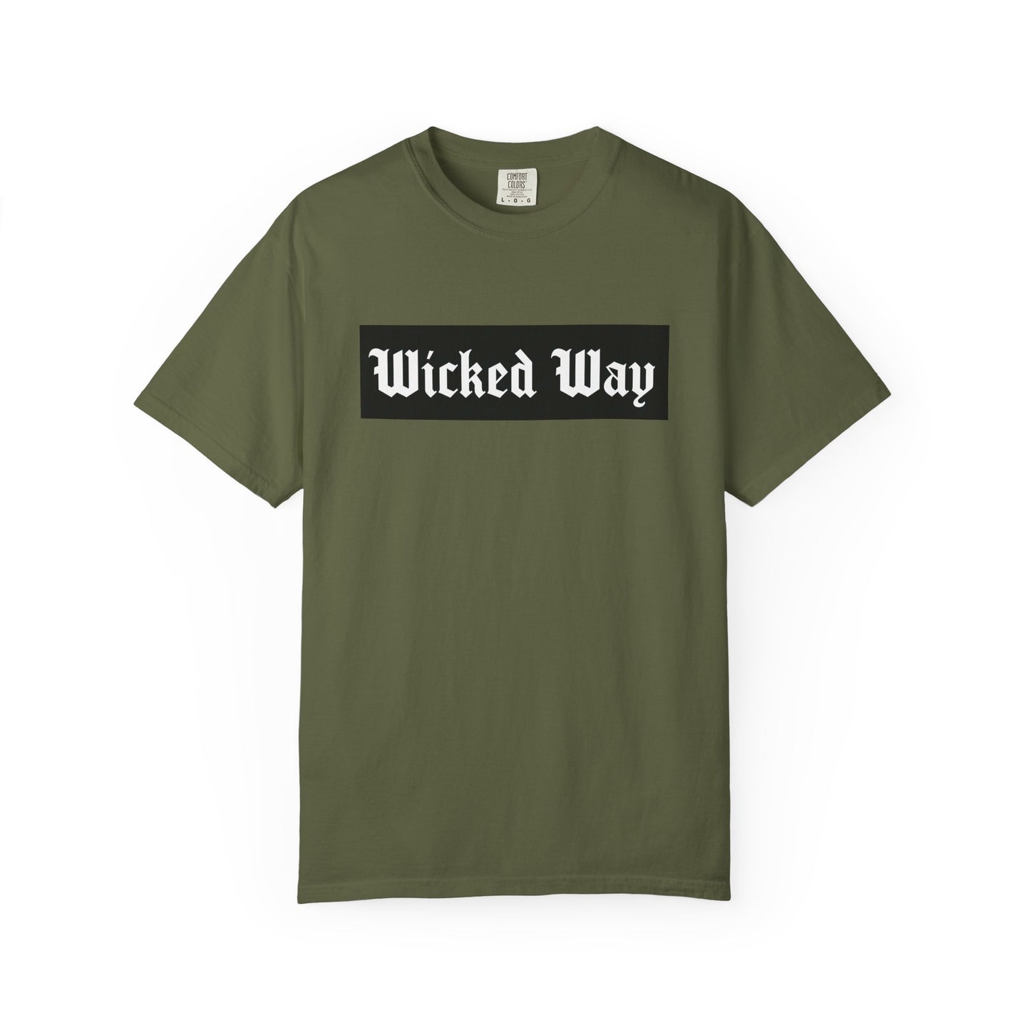 "Wicked Way" Block Gothic Lettering T-shirt