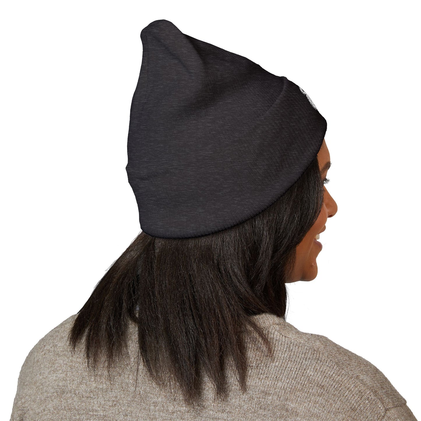 "Wicked Way" Dead Bear Head White Embroidered Beanie