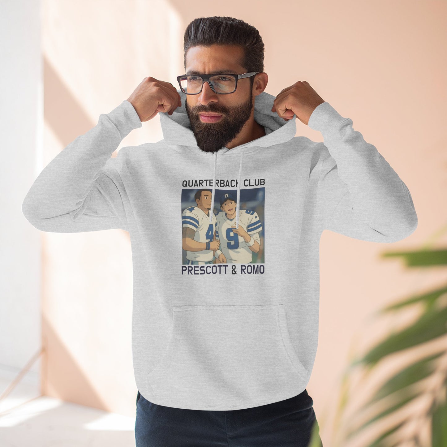 Anime Football 'Quarterback Club Prescott & Romo' Three-Panel Fleece Hoodie