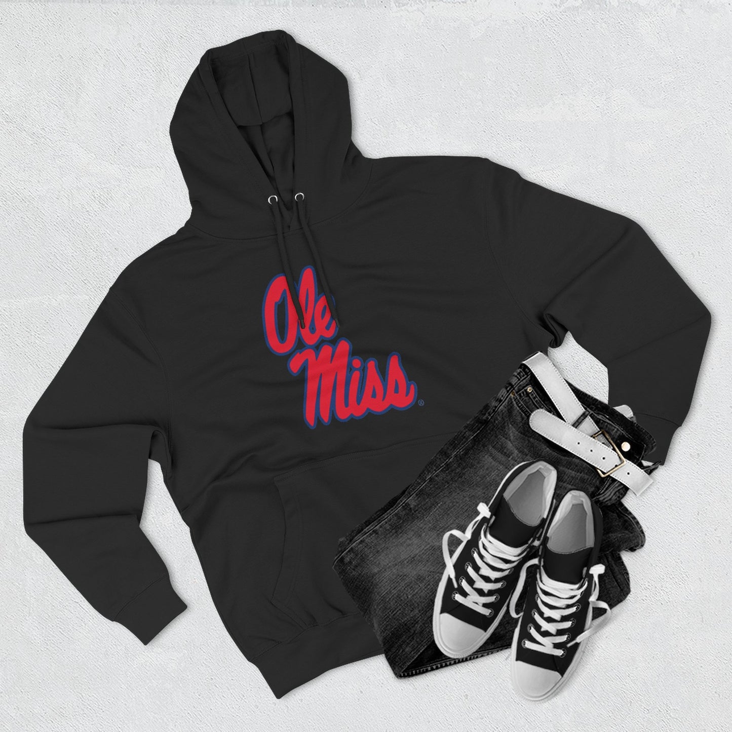 'Ole Miss Script' Three-Panel Fleece Hoodie