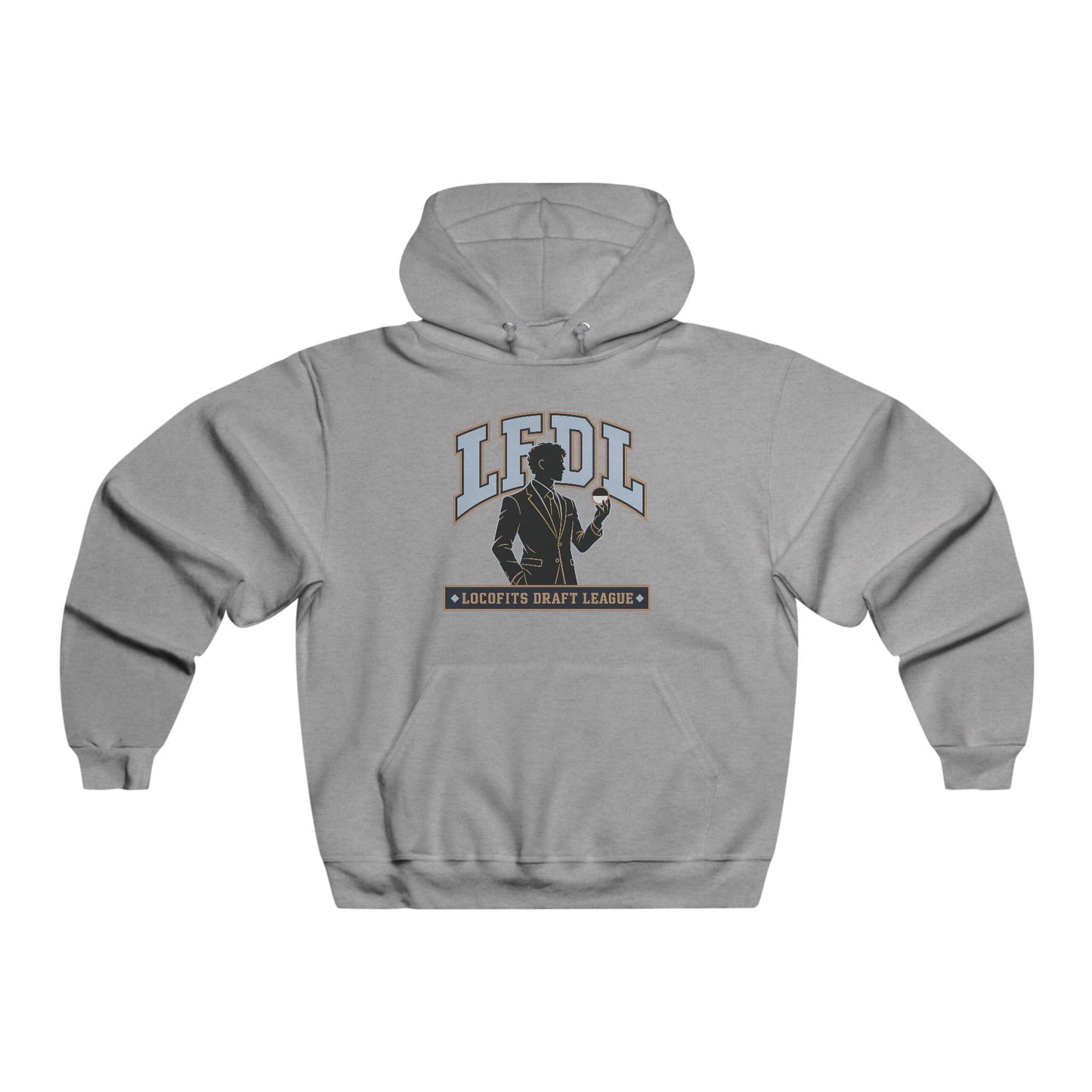 LocoFits Draft League LFDL Portrait Silhouette MP Men's NUBLEND® Hooded Sweatshirt