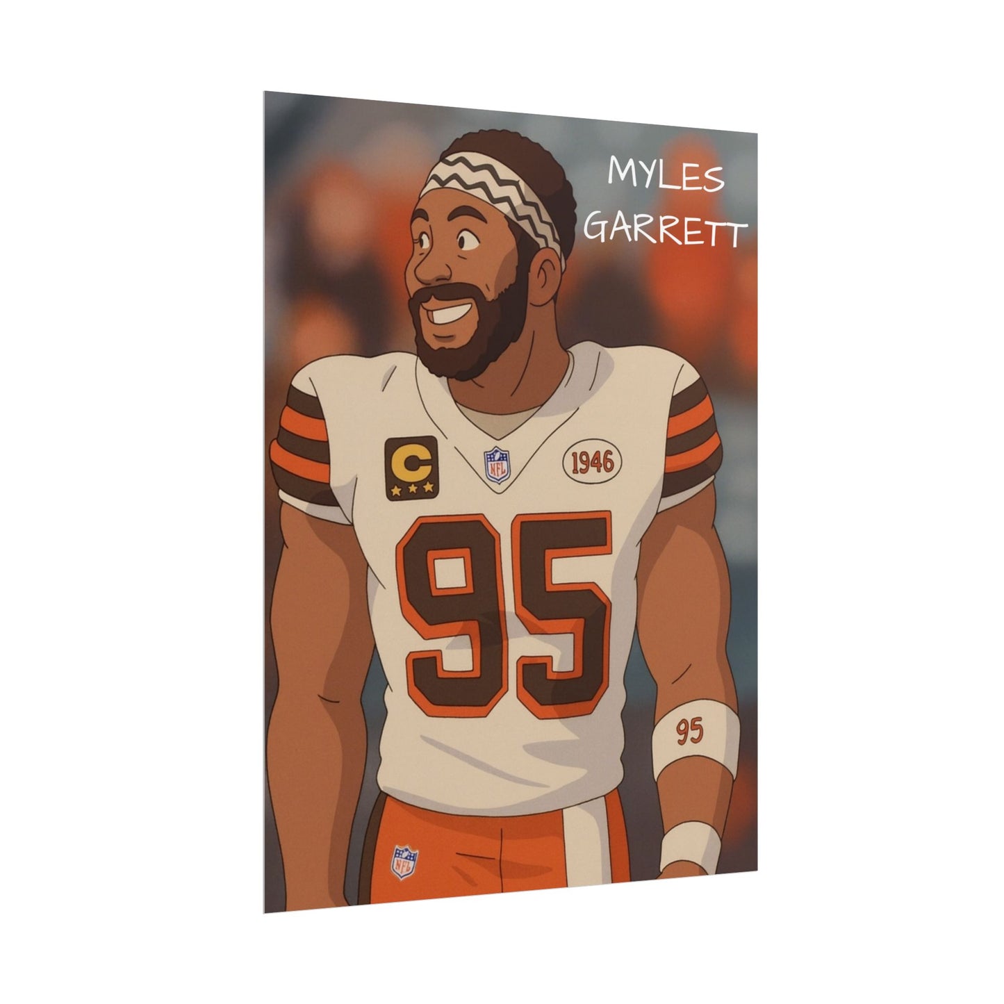 Loco Fits Anime Football 'Myles Garrett' Poster