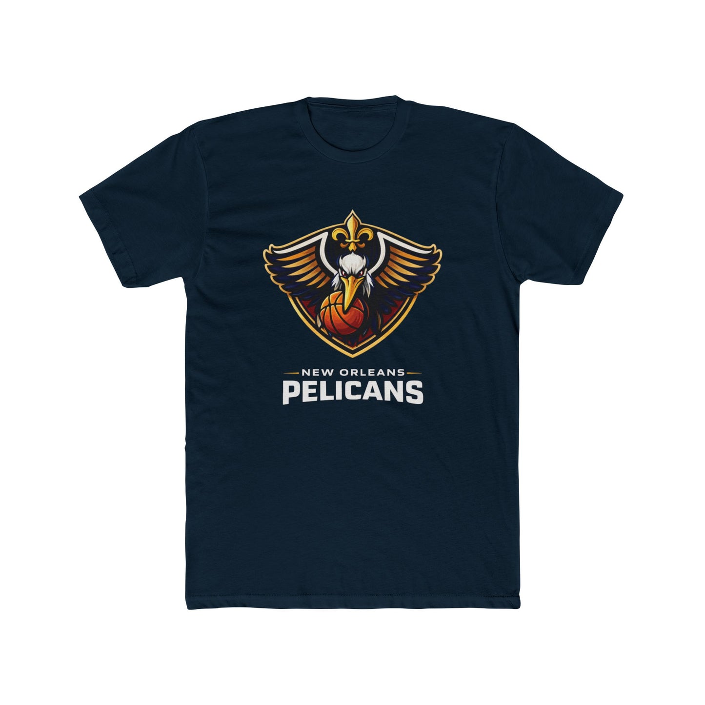 Loco Fits New "NBA New Orleans Pelicans Basketball Concept Logo" Cotton Crew Tee
