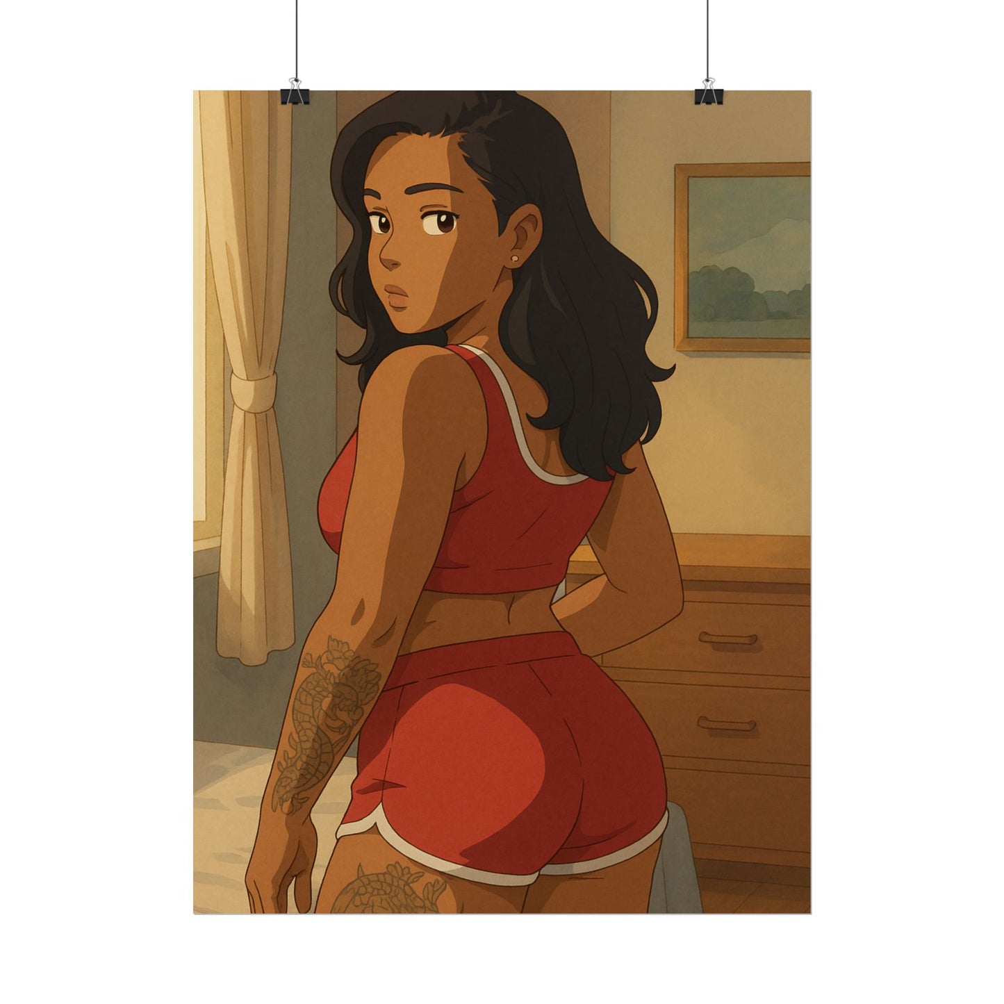 Loco Fits Anime Girls 'Brown Sugar Baddie' Poster