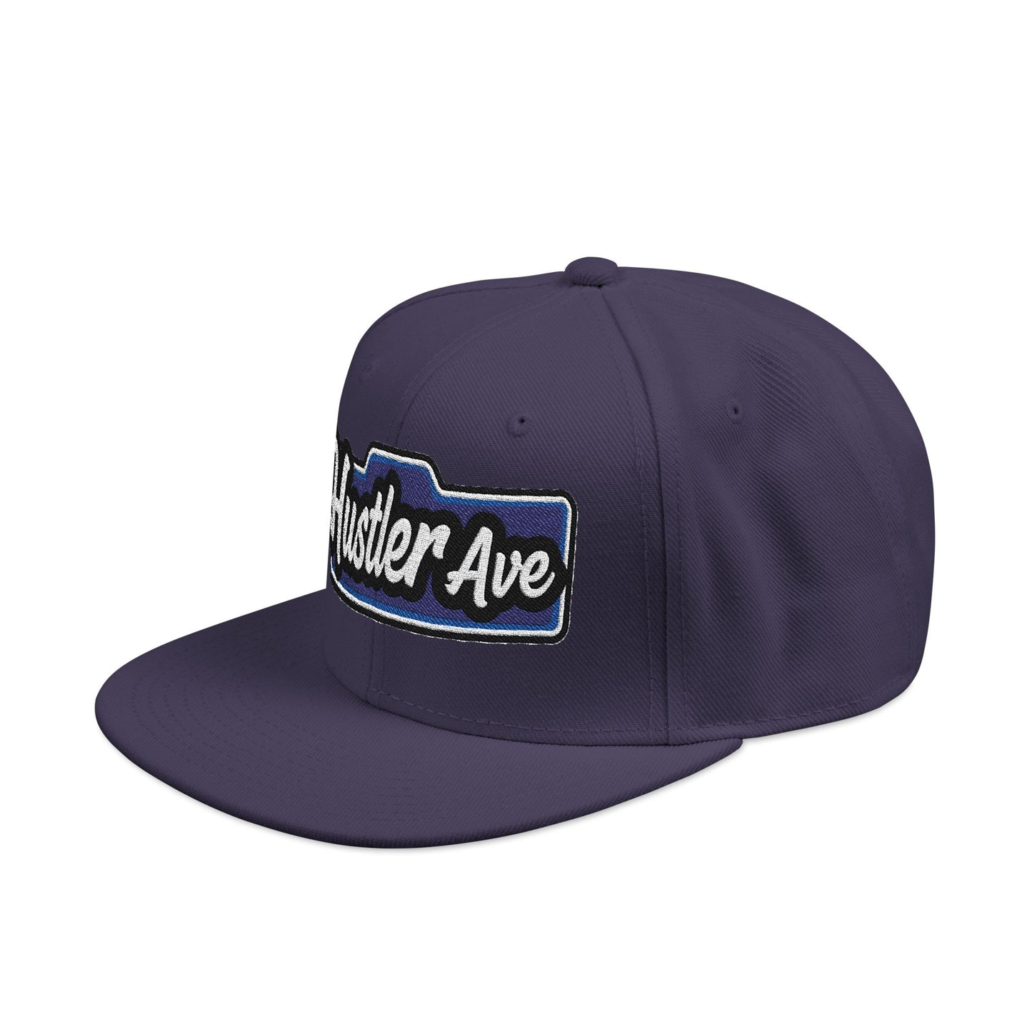 "Hustler Ave" Blue Logo Snapback Hat