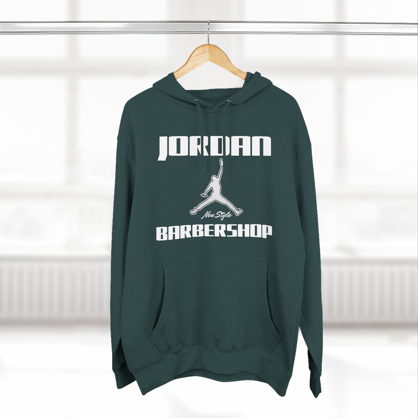 Jordan New Style Barbershop Fleece Hoodie (New White Font)