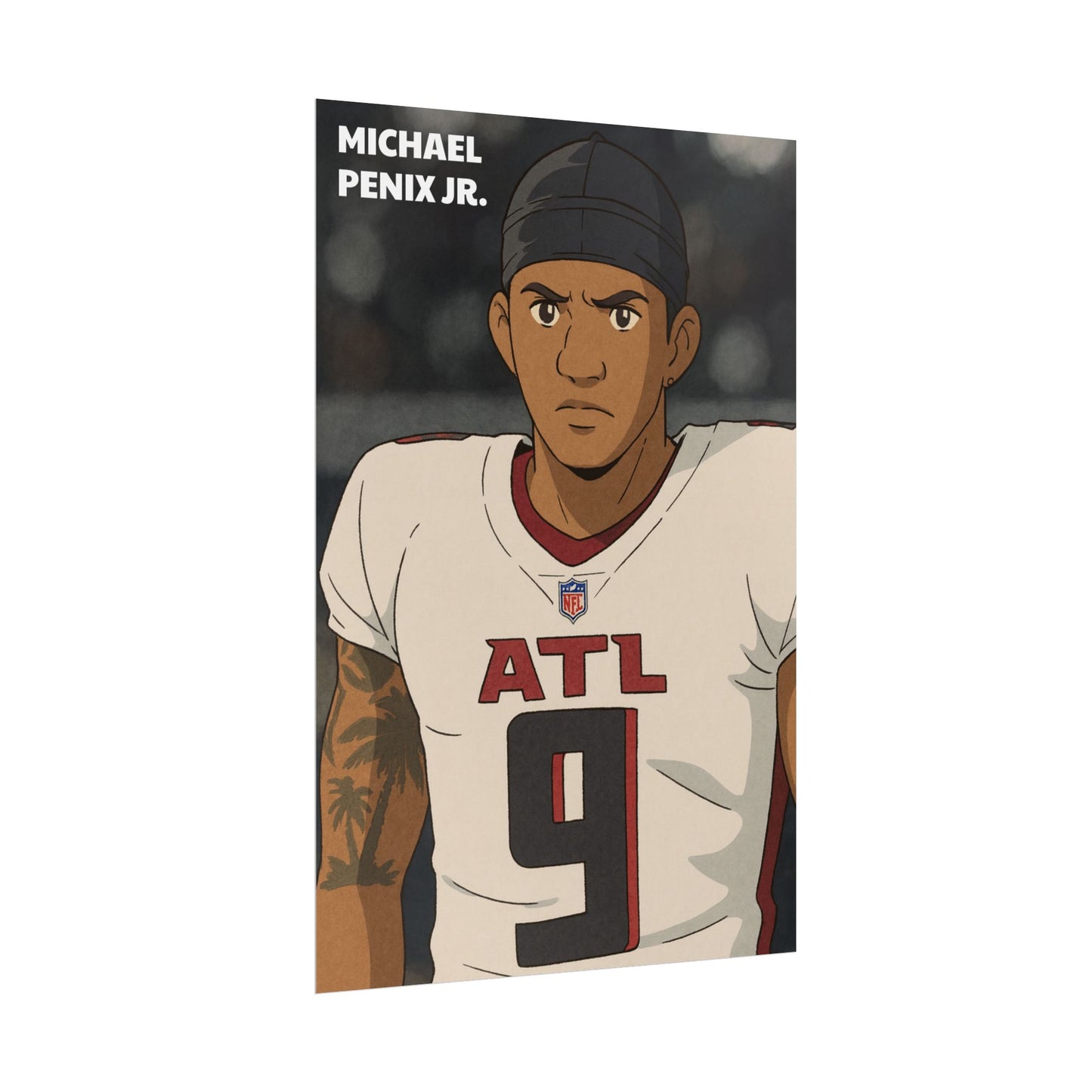 Loco Fits Anime Football 'Michael Penix Jr' Poster