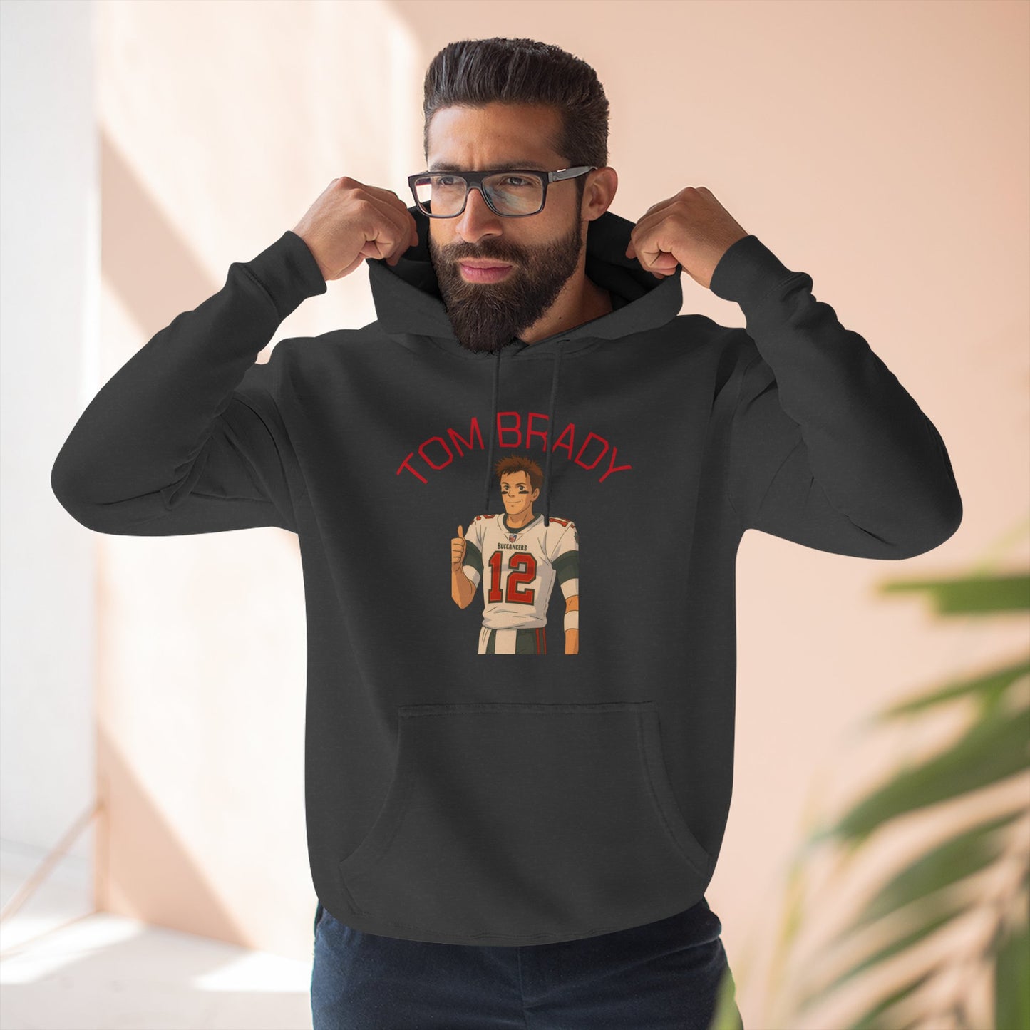 Loco Fits Anime Football 'Tom Brady' Fleece Hoodie