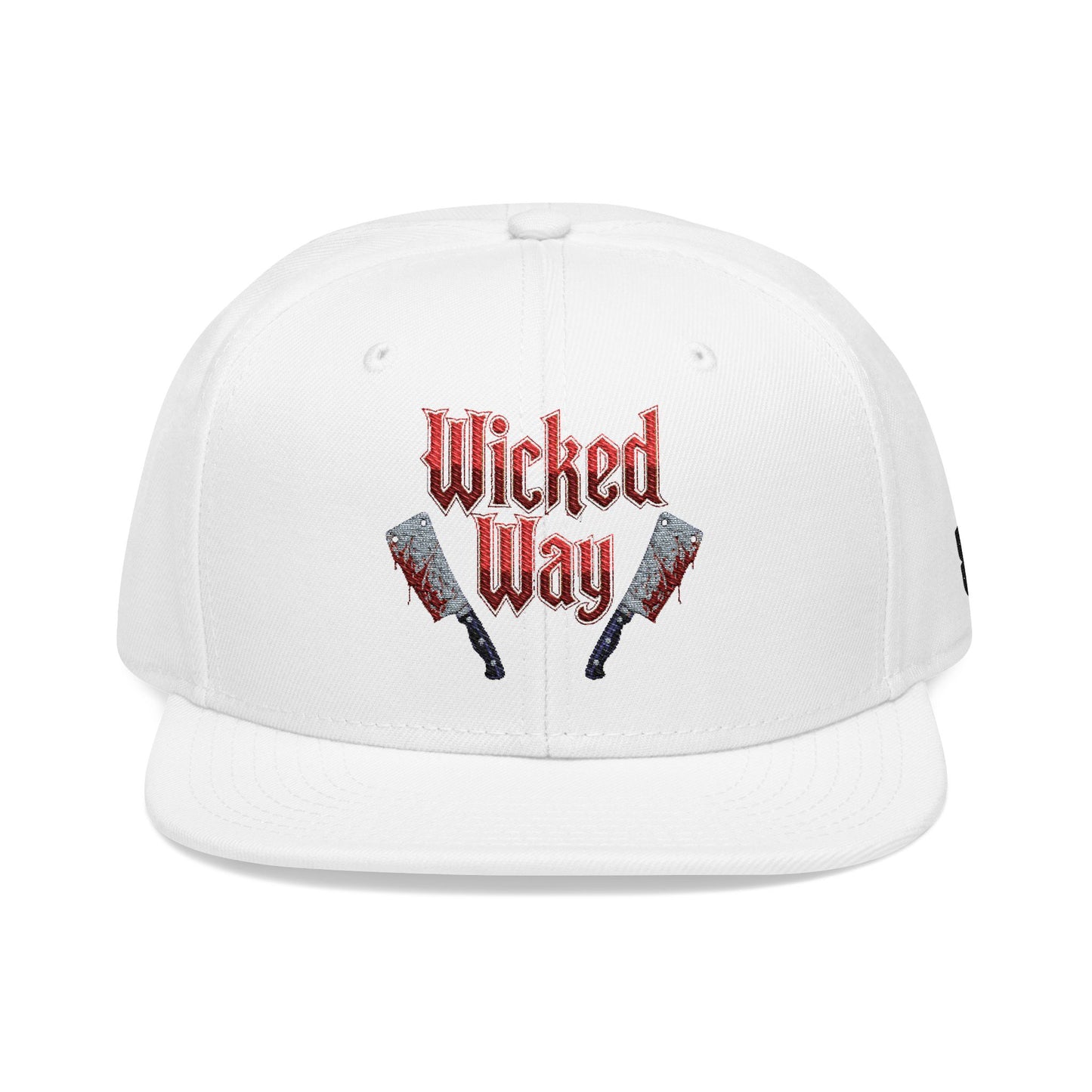White "Wicked Way" #83 Double Butcher Knives Alt. Snapback
