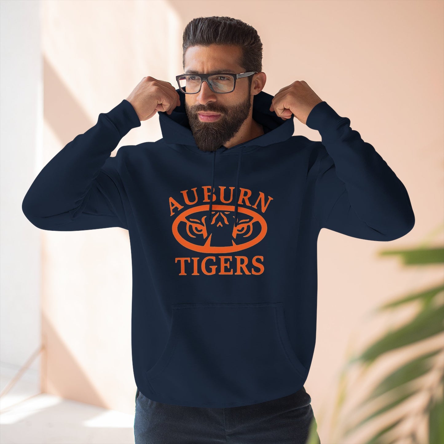 'Auburn Tigers Orange' Three-Panel Fleece Hoodie