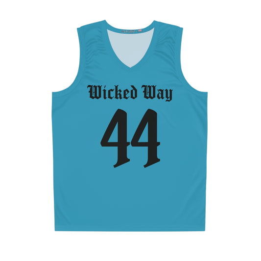 Teal & Black "Wicked Way" #44 Basketball Jersey