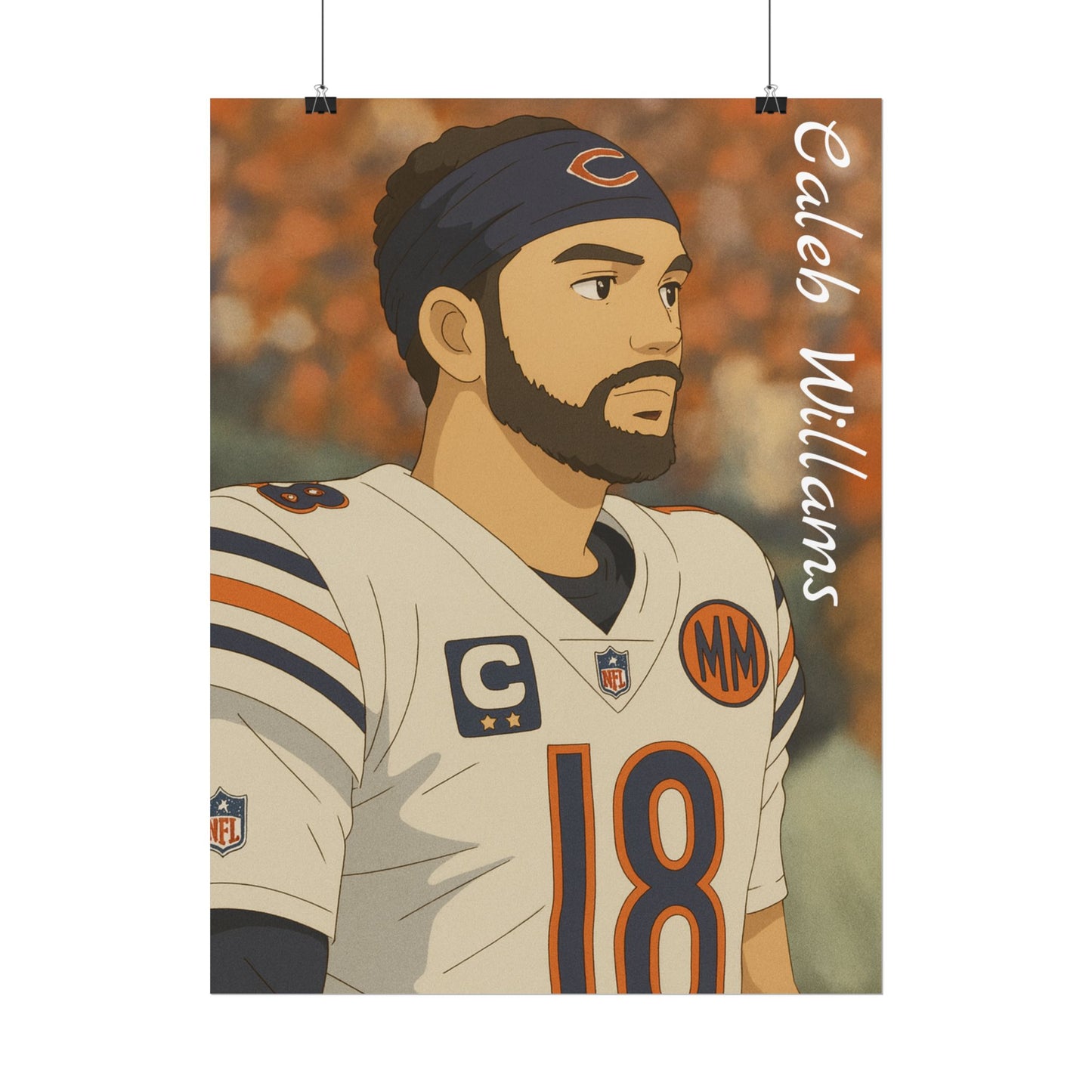 Loco Fits Anime Football 'Caleb Williams' Poster