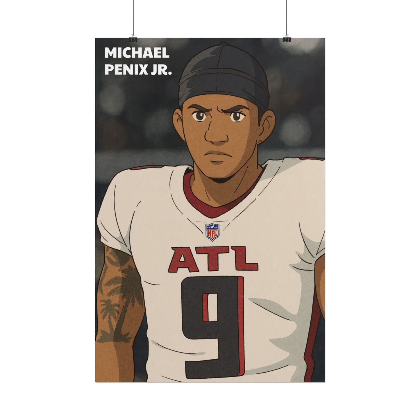 Loco Fits Anime Football 'Michael Penix Jr' Poster