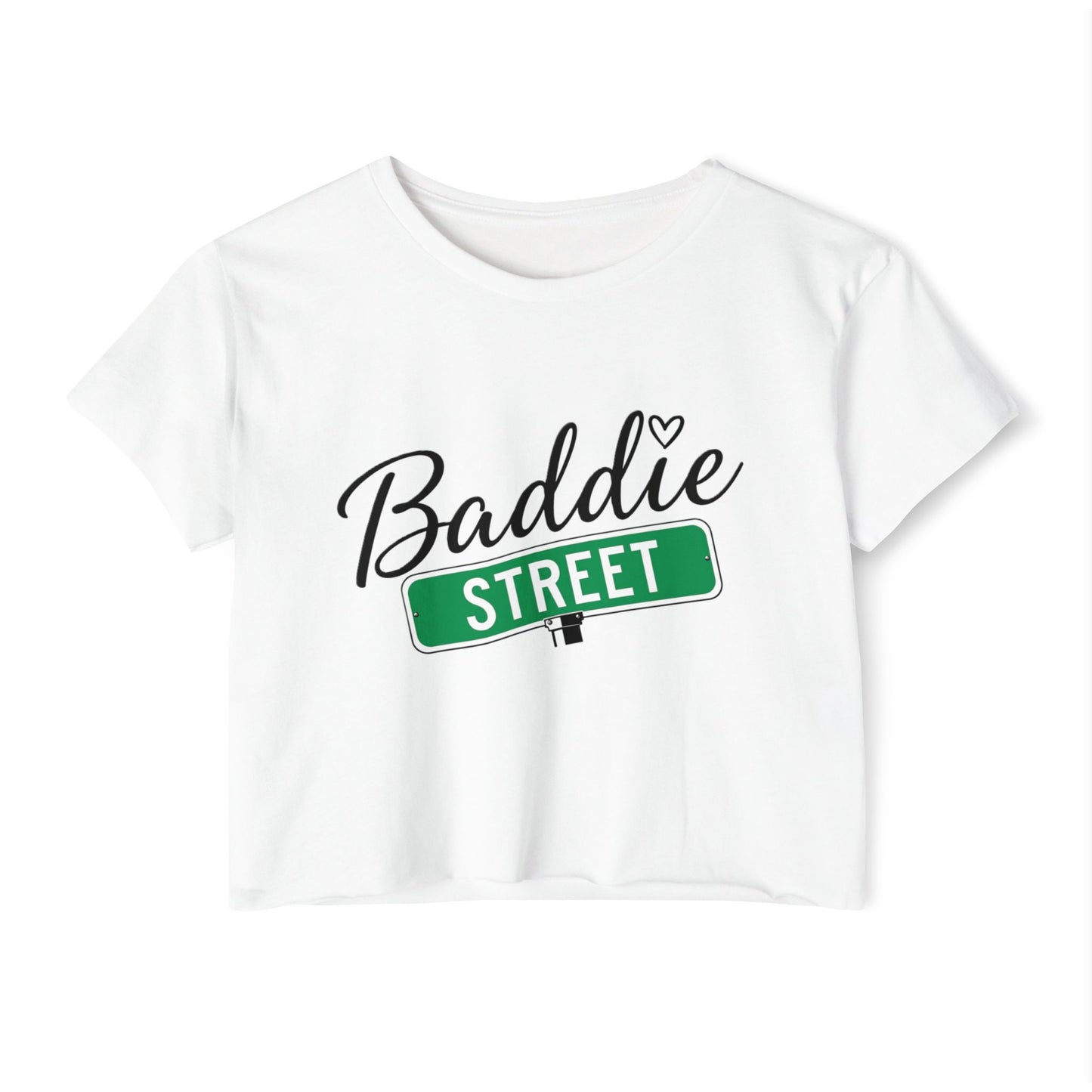 "Baddie Street" Street Sign Logo Woman's Crop Top