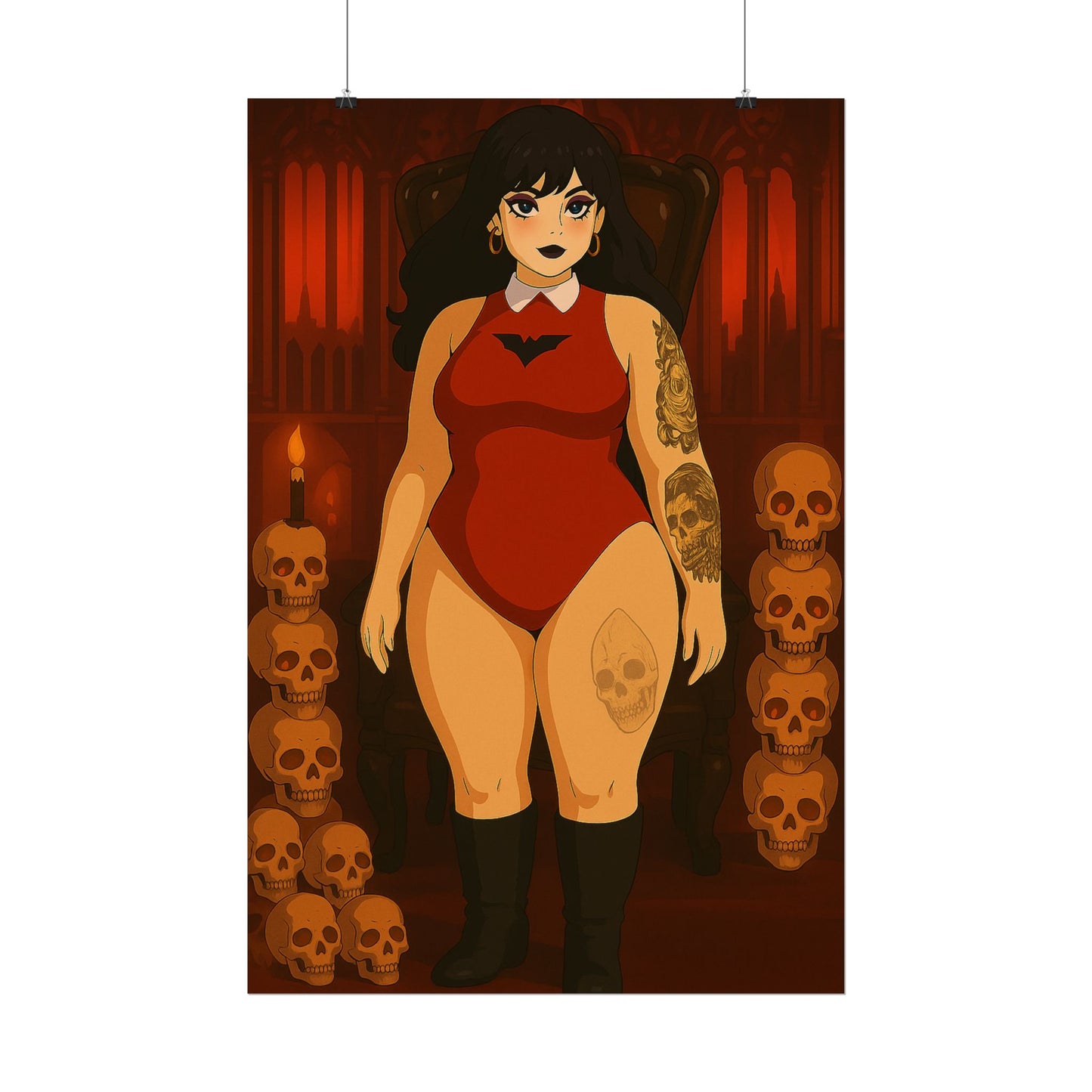 Loco Fits Anime Girls 'Goth Vixen' Poster