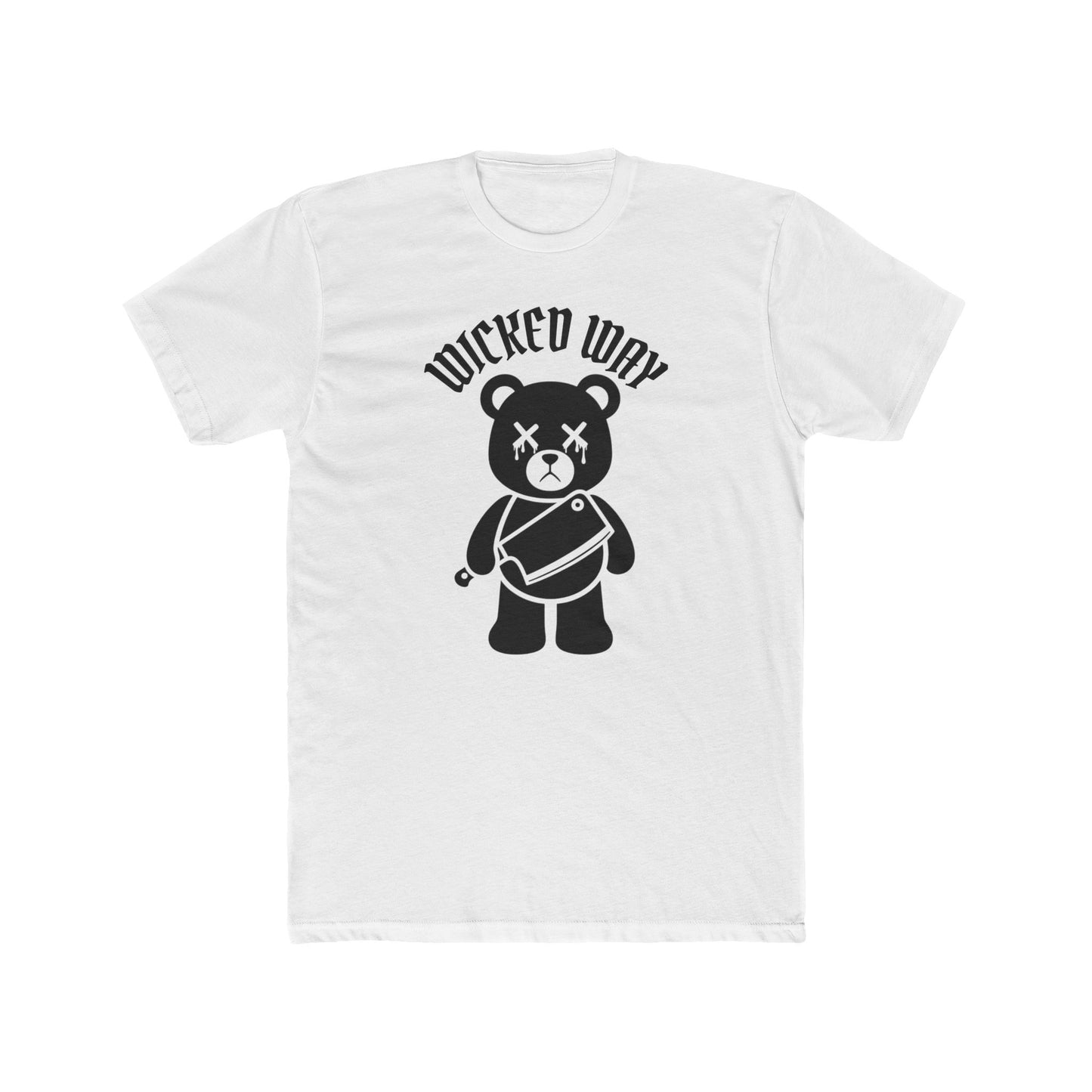 "Wicked Way" Deady Bear Butcher Knife Cotton Crew Tee