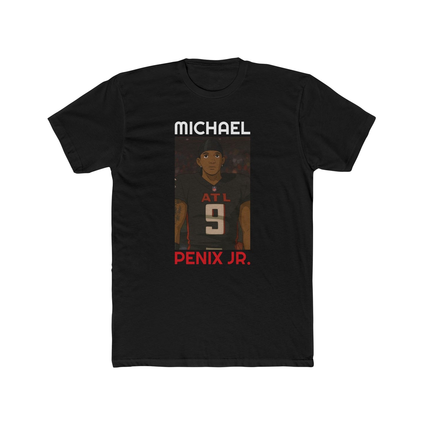 Anime Football 'Michael Penix Jr.' Cotton Crew Tee