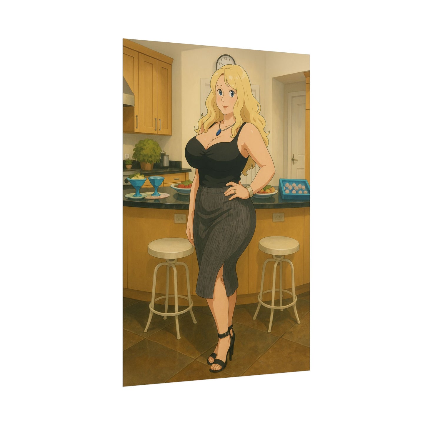 Loco Fits Anime Girls 'Momma's Cooking' Poster