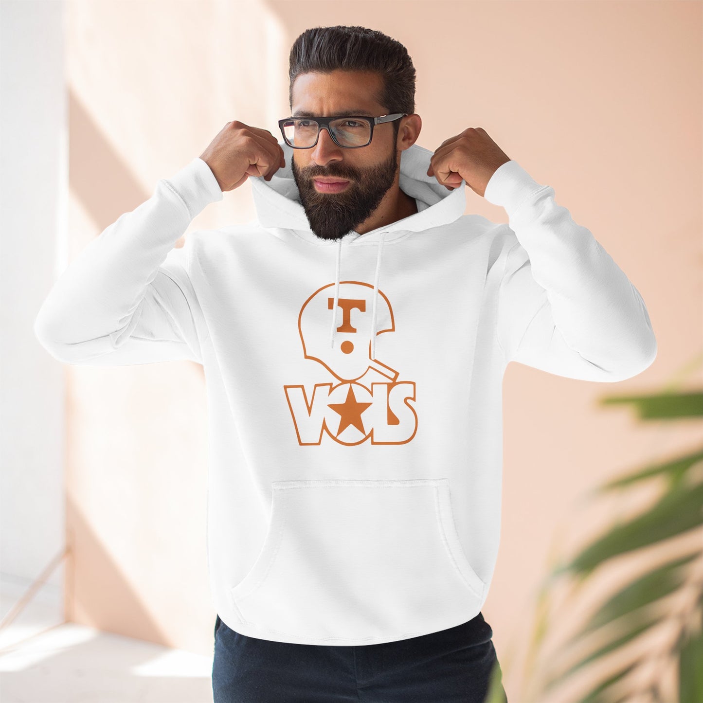 'Vols Football Helmet' Three-Panel Fleece Hoodie