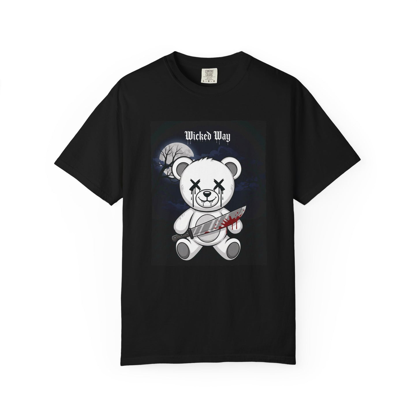 Limited Edition "Wicked Way" Machete 'Midnight' Block Teddy Graphic T-Shirt