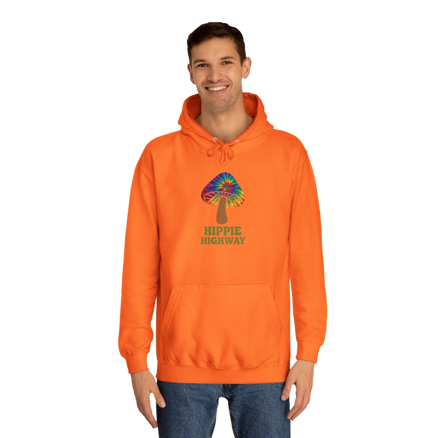 "Hippie Highway" Hippie Mushroom College Hoodie