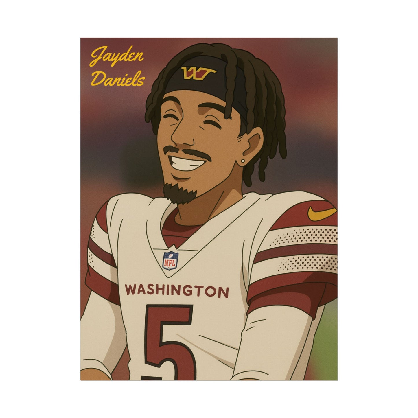 Loco Fits Anime Football 'Jayden Daniels' Poster