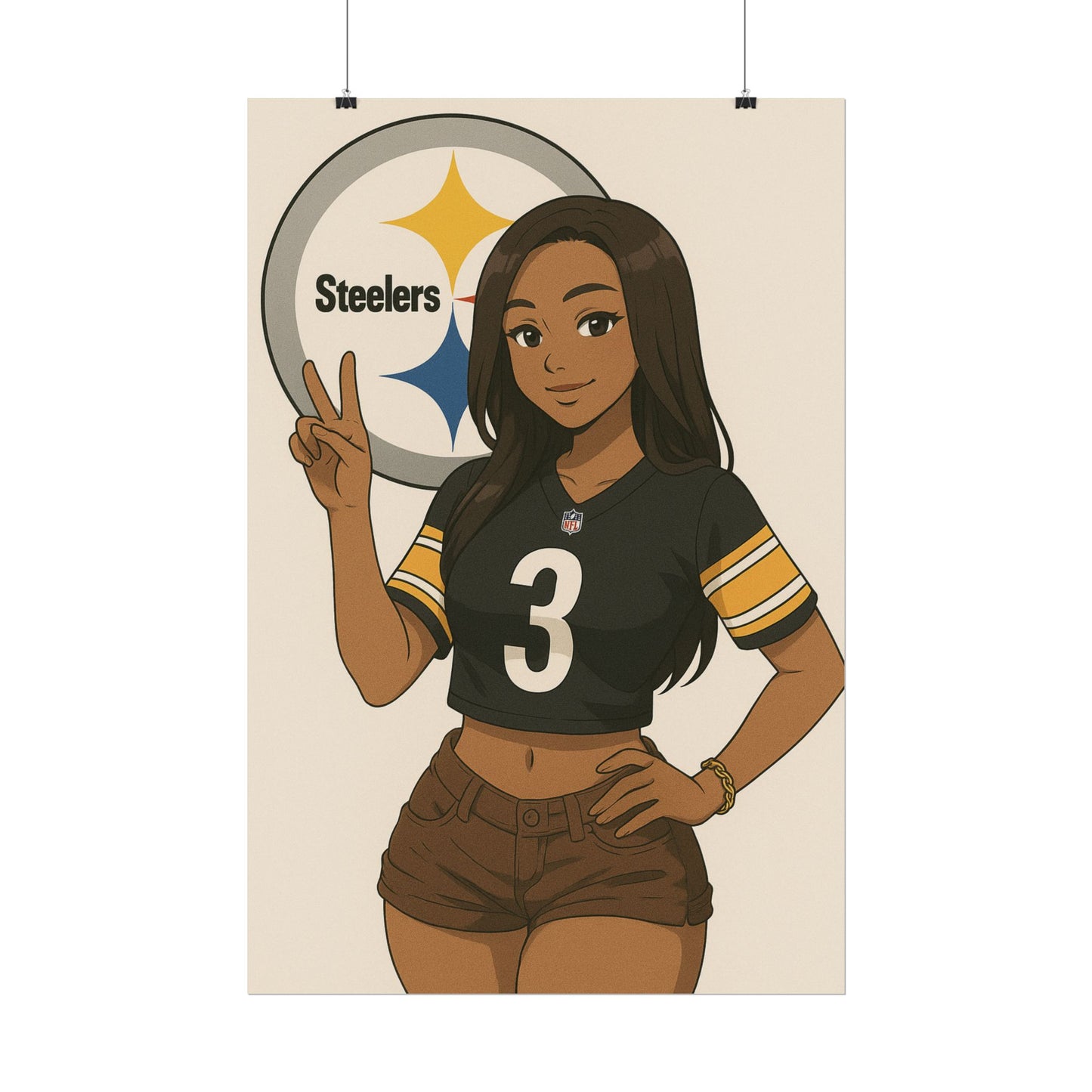 Loco Fits Anime Girls 'Steelers Girls 1' Poster