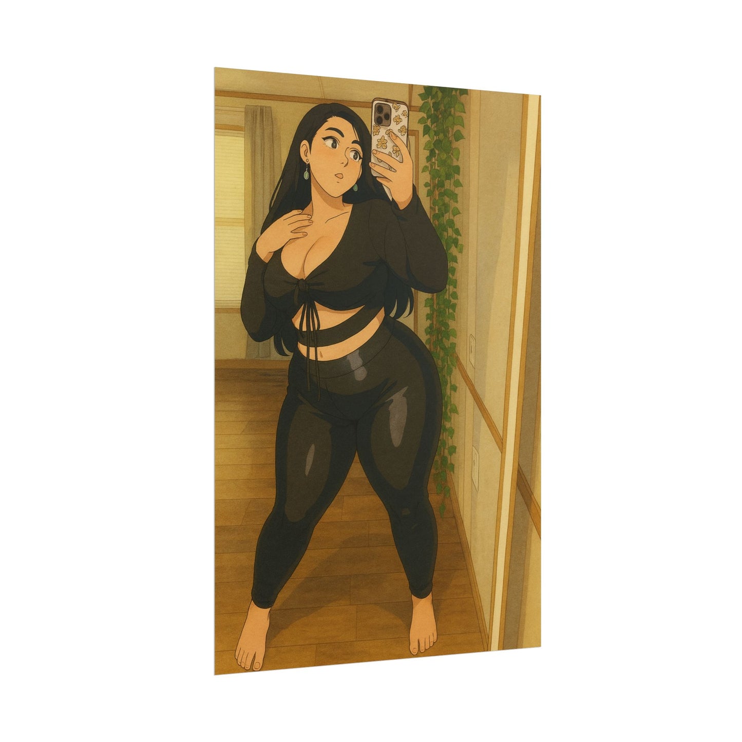 Loco Fits Anime Girls 'Quick Thick Selfie Time' Poster