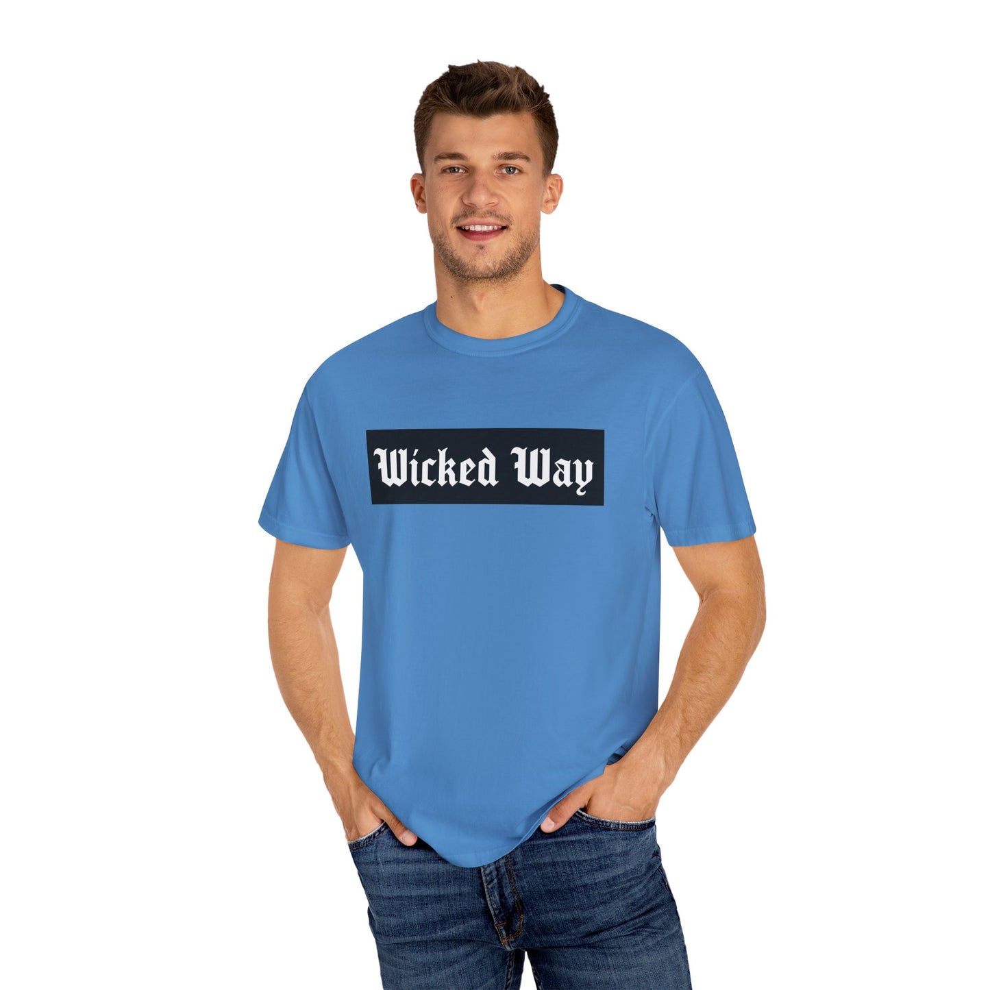 "Wicked Way" Block Gothic Lettering T-shirt