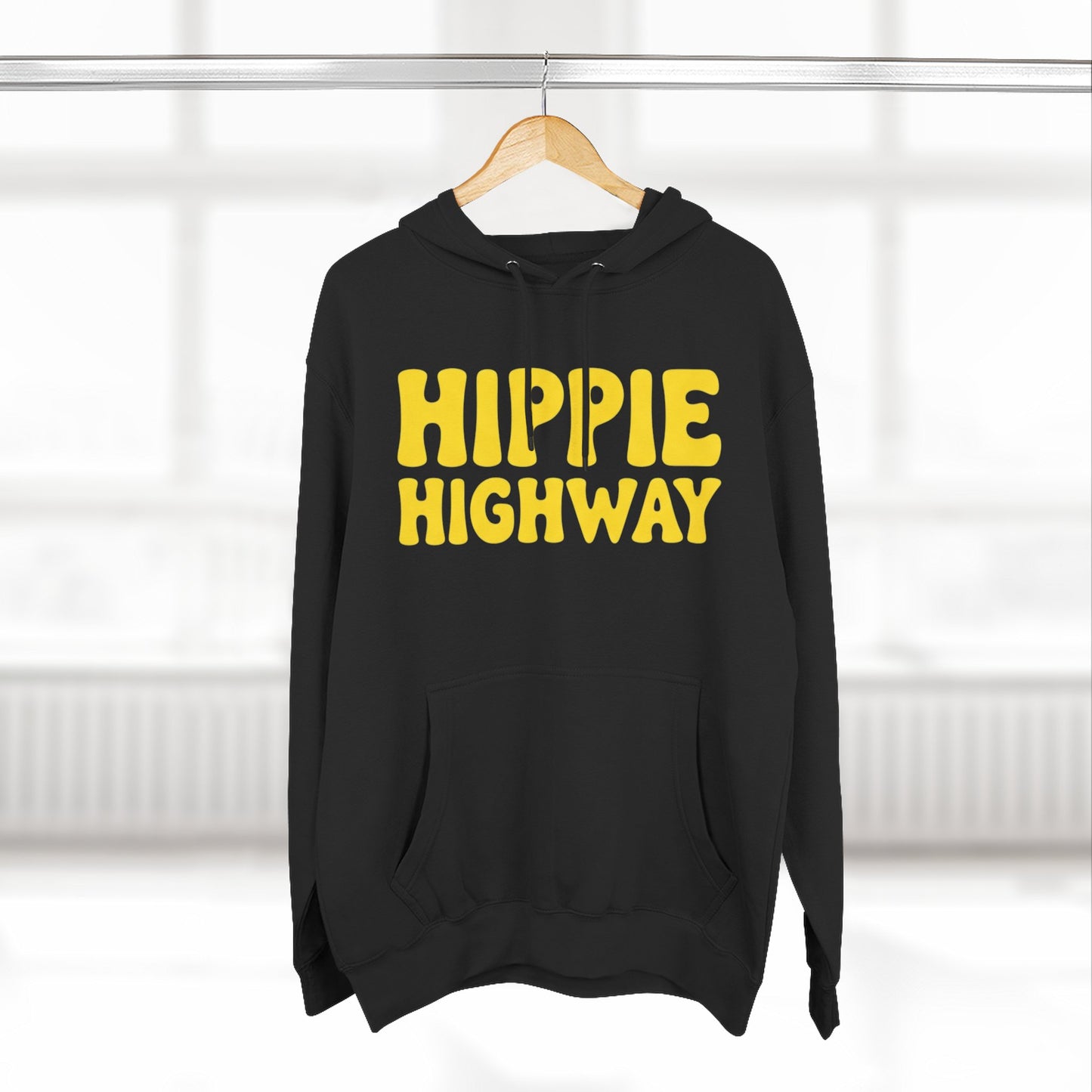 "Hippie Highway" Big Script Fleece Hoodie