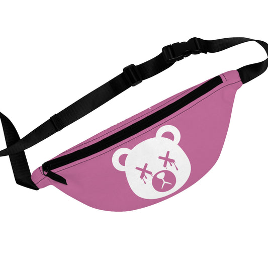 Light Pink w/ White Logo "Wicked Way" Dead Bear Head Fanny Pack